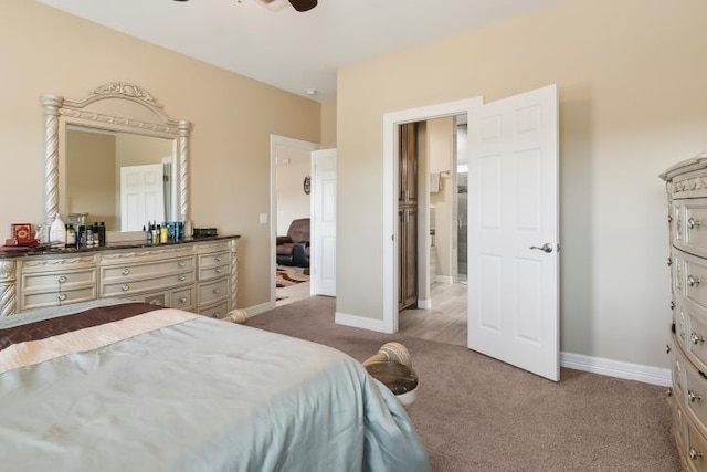 view of carpeted bedroom