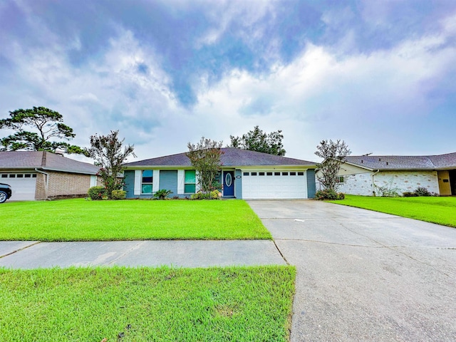 671 Birchwood Dr, Port Neches, TX 77651 - single story home with a garage, driveway, and a front yard