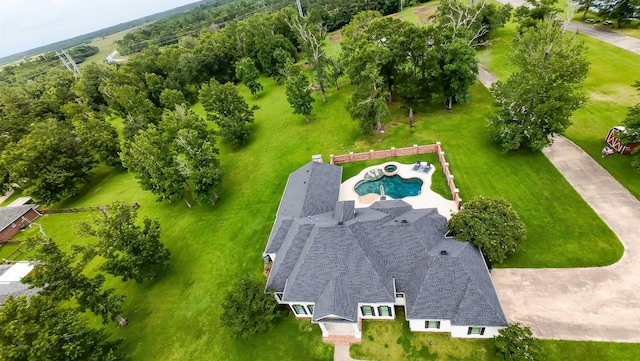 5065 Turner Rd, Orange, TX 77630 - view from above of property featuring a pool area