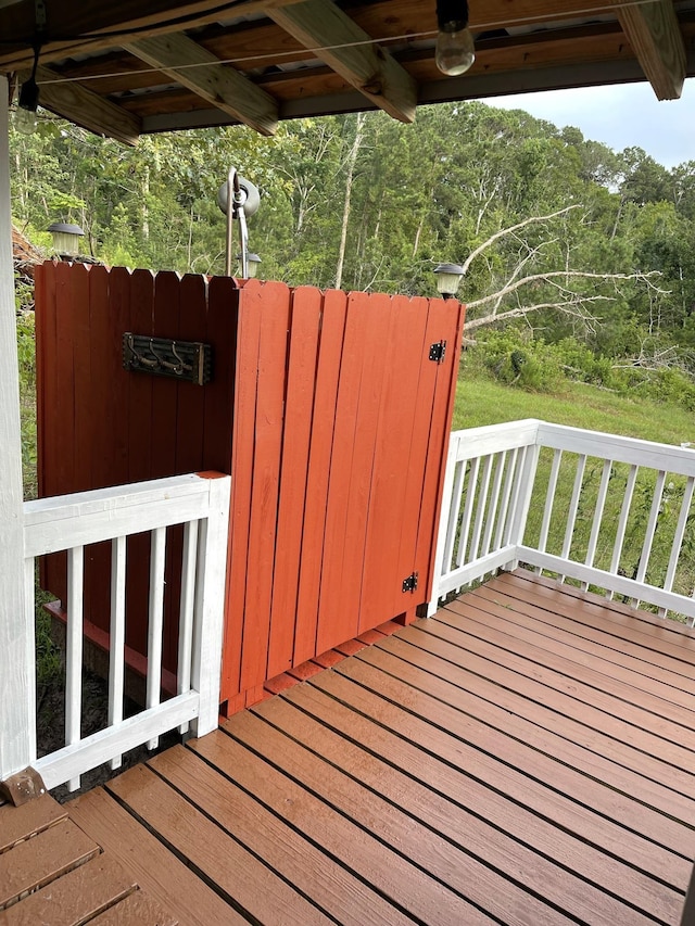 view of wooden terrace