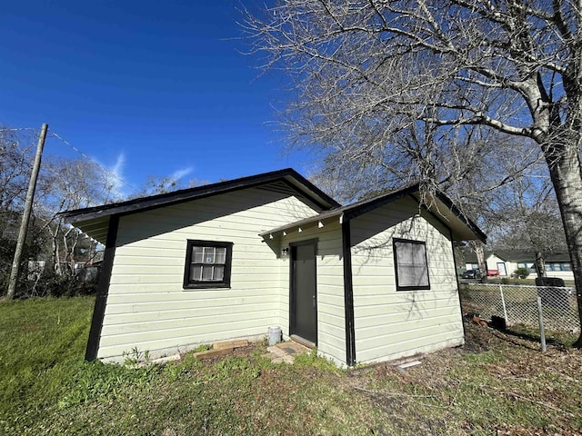 exterior space with fence