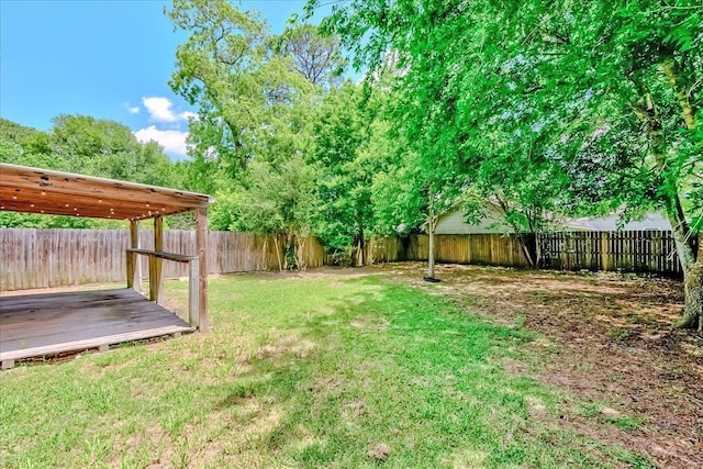 2125 10th St, Port Neches, TX 77651 - view of yard with a deck