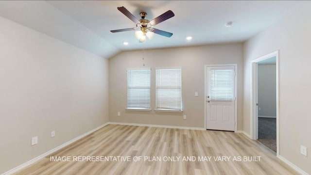 1690 Haidlyns Way, Sour Lake, TX 77659 - spare room featuring wood finished floors, a ceiling fan, baseboards, and recessed lighting