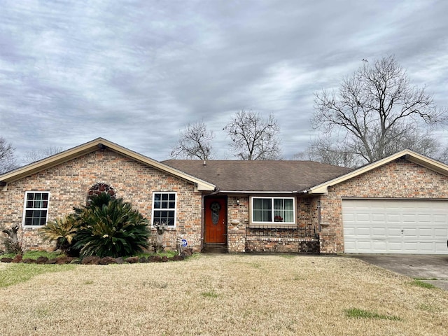 ranch-style home with a garage