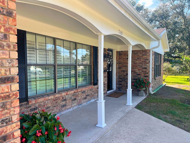 view of patio with covered porch