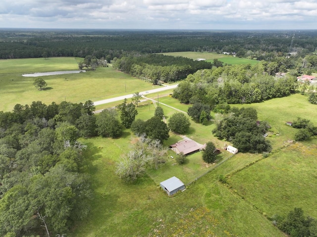 bird's eye view with a rural view