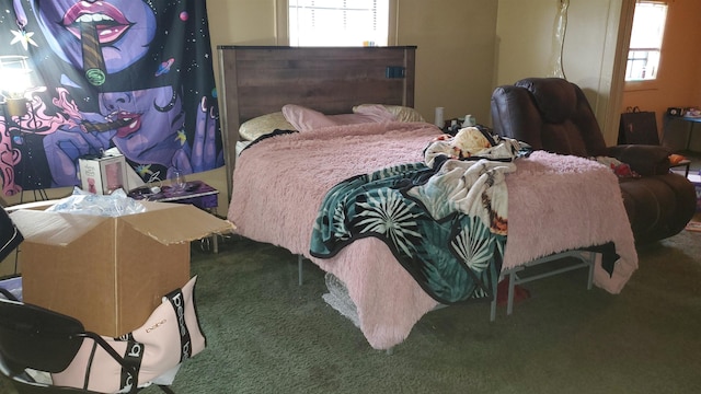 view of carpeted bedroom