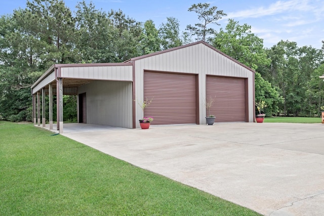 garage featuring a detached garage