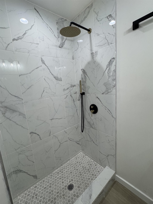 3824 Hays Ave, Groves, TX 77619 - bathroom with tiled shower