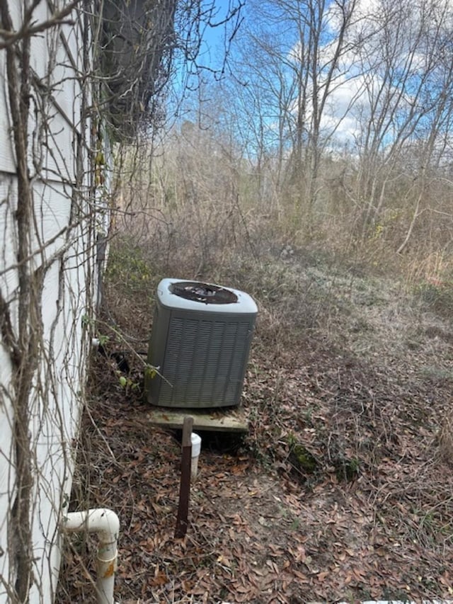 view of yard featuring central AC