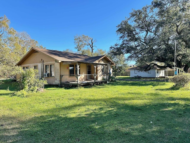 view of property exterior featuring a lawn