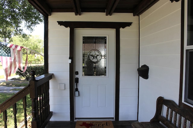 view of exterior entry