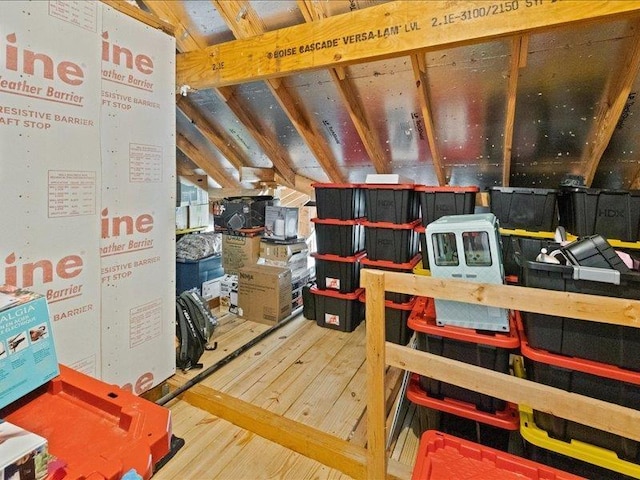 view of attic