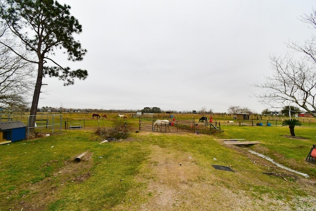 view of yard featuring a rural view