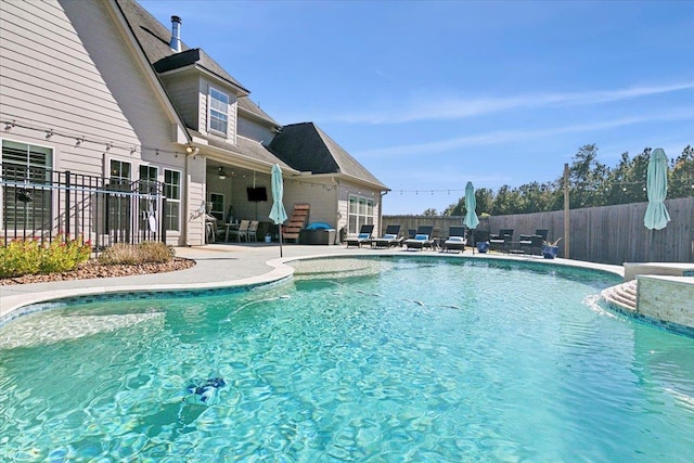 view of pool with a patio area