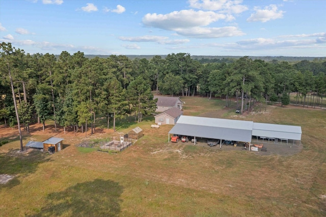 bird's eye view featuring a rural view