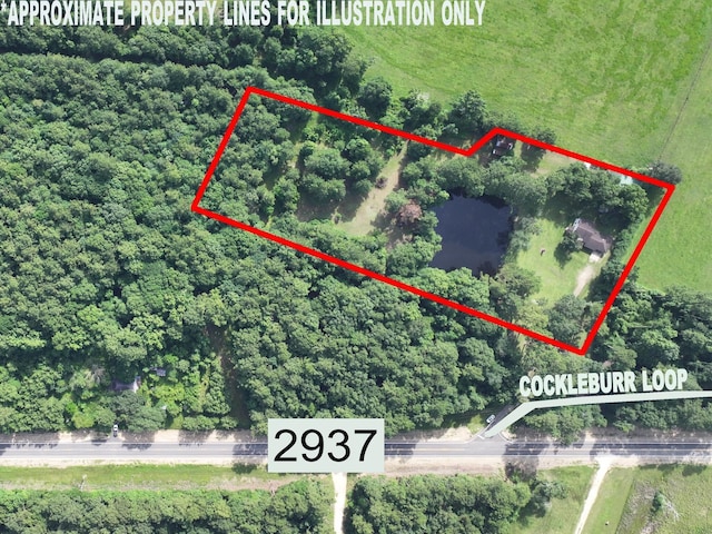 9378 Cocklebur Loop, Silsbee, TX 77656 - view of property location featuring property parcel outlined