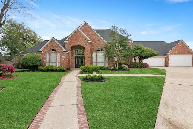 view of front property with a front lawn