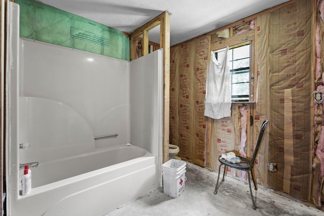 400 French Rd, Lumberton, TX 77657 - full bath featuring a bath, toilet, and unfinished concrete flooring
