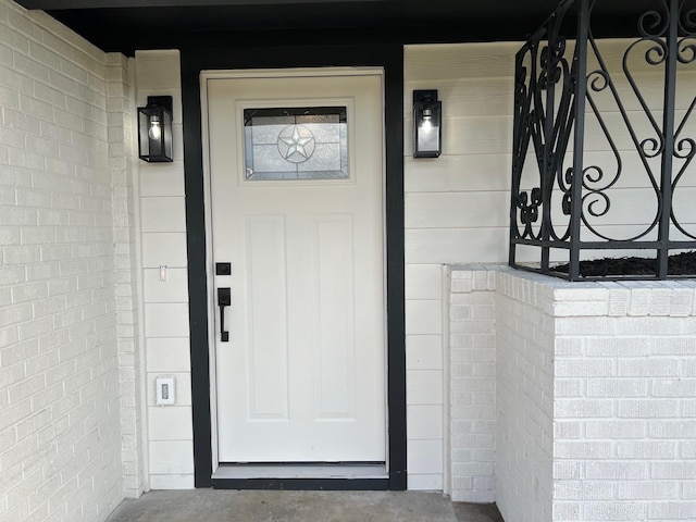 view of doorway to property