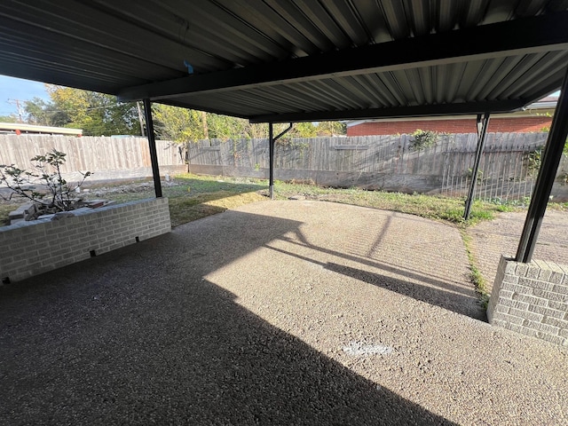 view of yard featuring a patio area and a fenced backyard