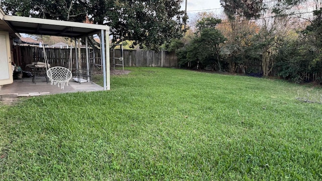 view of yard featuring a patio