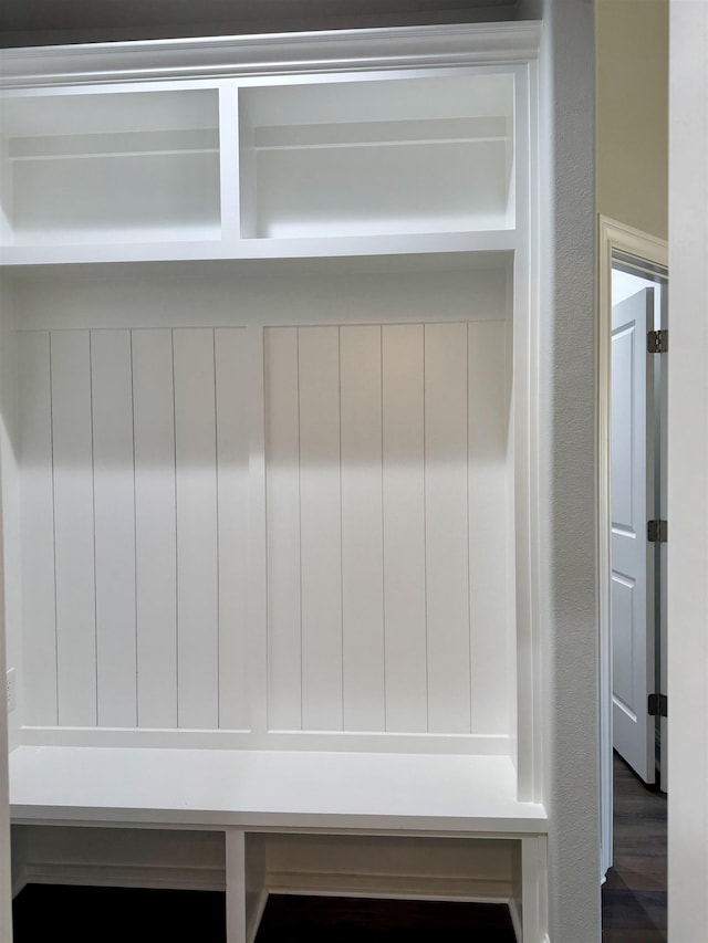 mudroom featuring wood finished floors