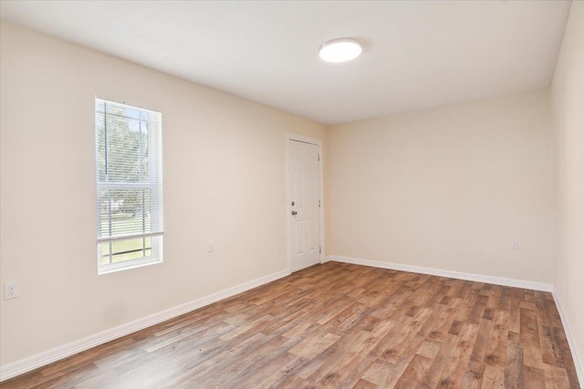 empty room featuring light hardwood / wood-style flooring