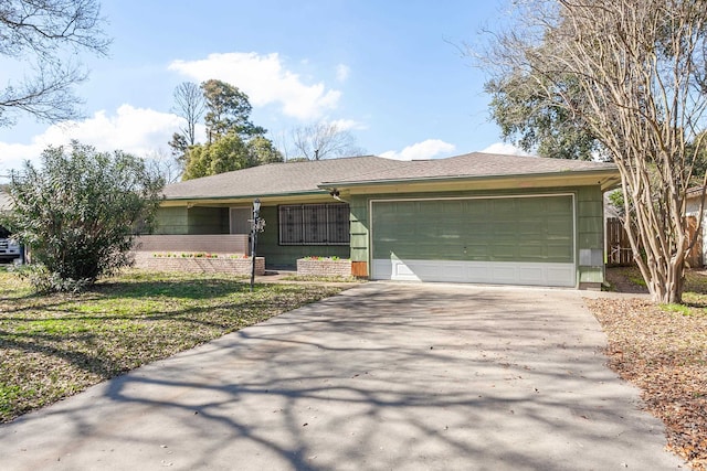 ranch-style house with a garage