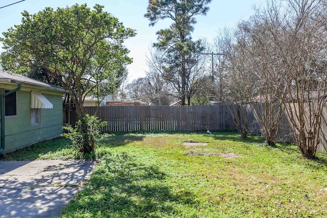 view of yard with a patio