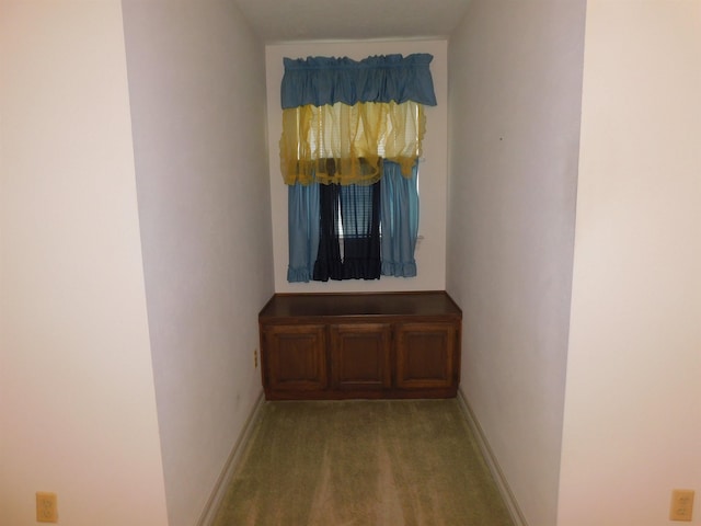 6340 Capitol St, Groves, TX 77619 - hall with baseboards and light carpet