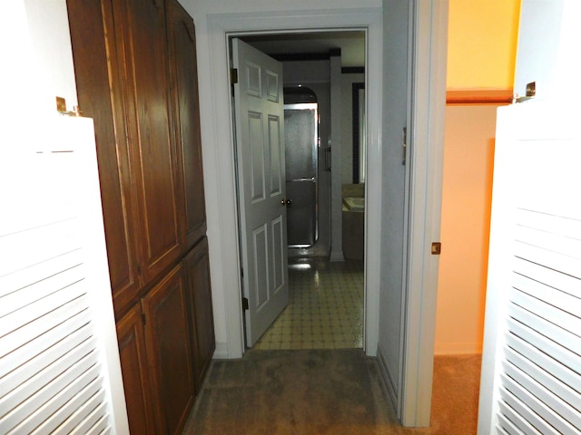 6340 Capitol St, Groves, TX 77619 - hall featuring dark carpet