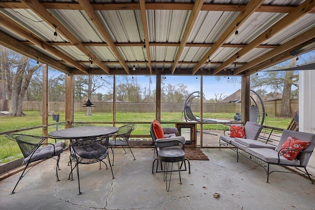 view of sunroom