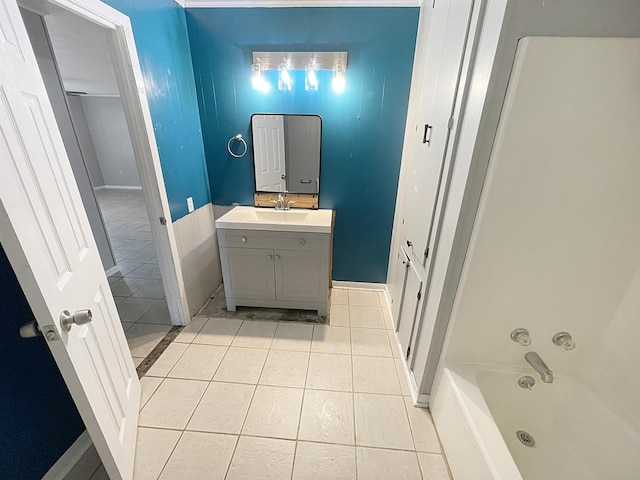 bathroom featuring tile patterned floors and vanity