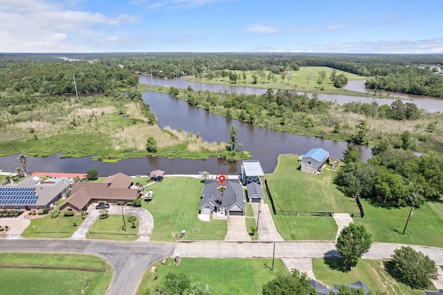 200 Skylark Ave, Bridge City, TX 77611 - aerial overview of property's location with a large body of water and a heavily wooded area