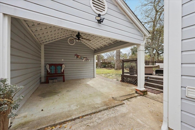 view of patio / terrace featuring an outdoor living space