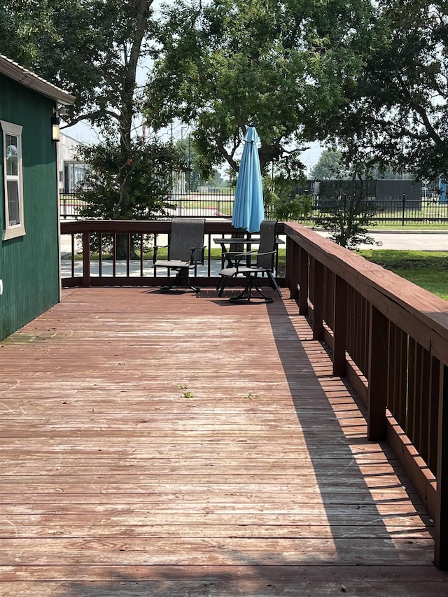 view of wooden terrace