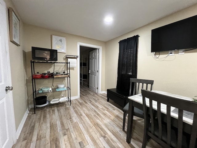 interior space featuring light hardwood / wood-style floors