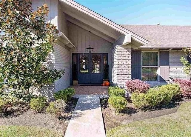 entrance to property with french doors