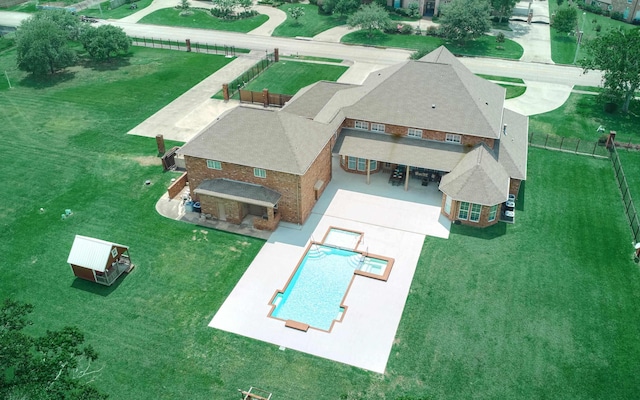 2250 Savannah Trce, Beaumont, TX 77706 - view from above of property featuring a pool area