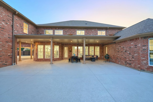 2250 Savannah Trce, Beaumont, TX 77706 - view of patio / terrace with outdoor lounge area and ceiling fan