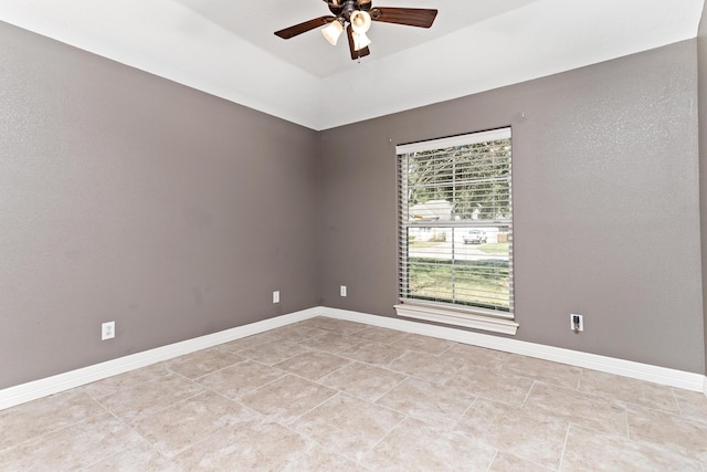 12715 Koawood Ln, Beaumont, TX 77713 - empty room featuring ceiling fan and light tile patterned floors