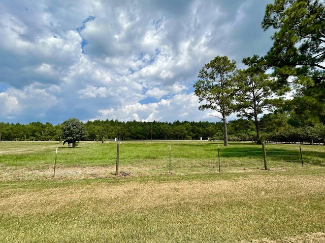 view of yard featuring a rural view