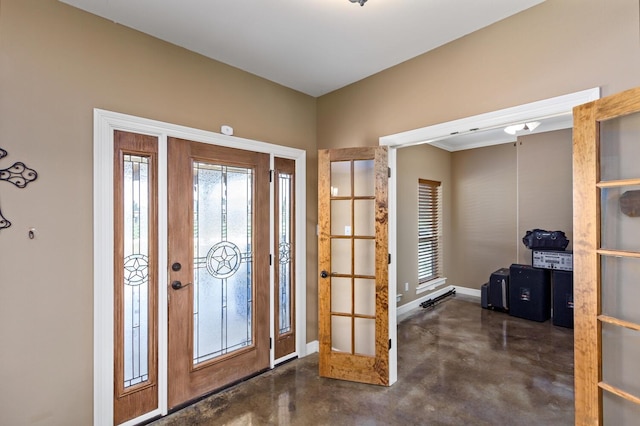 entryway with french doors