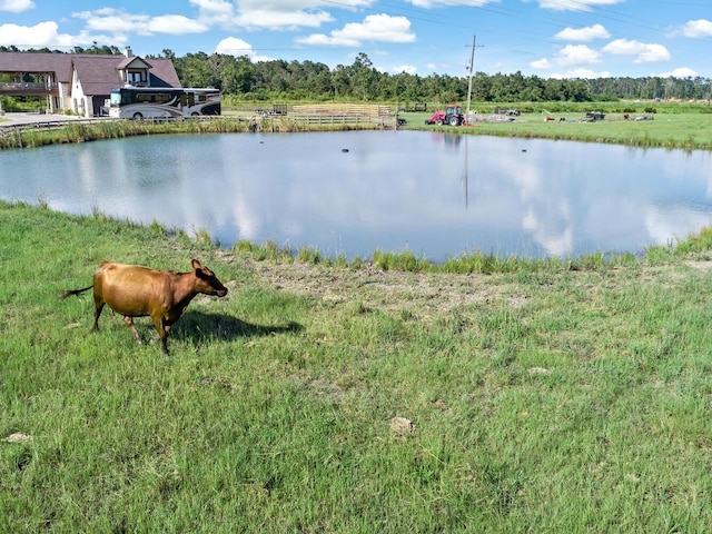 water view featuring a rural view