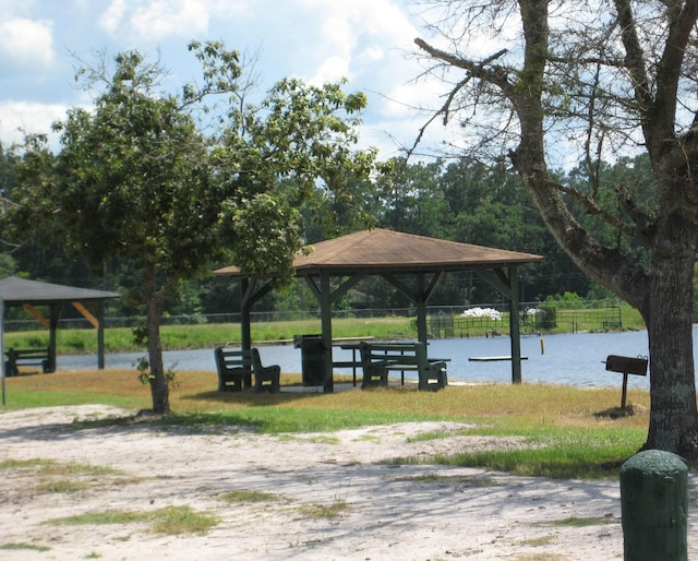 100 Cypress Bnd, Village Mills, TX 77663 - surrounding community featuring a gazebo and a water view
