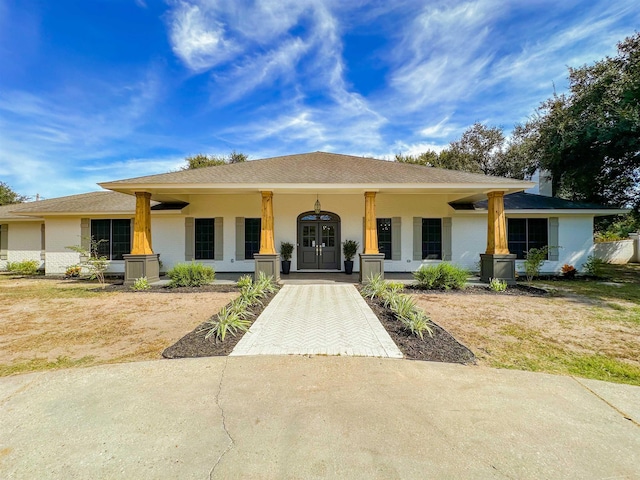 view of front of home with a porch