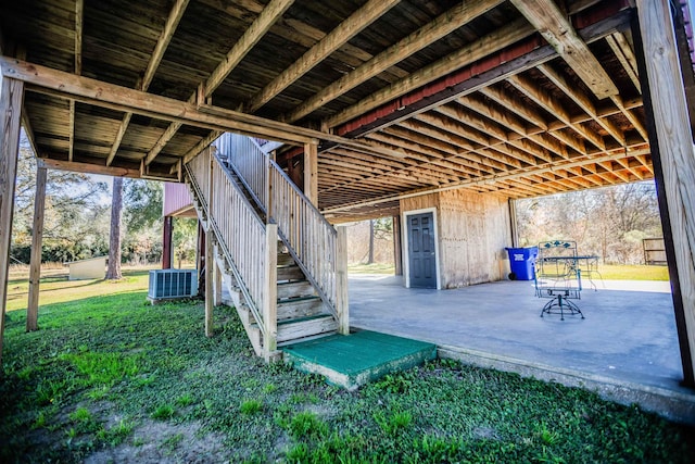 view of patio with central air condition unit