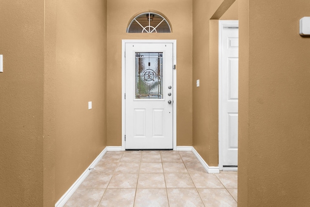 view of tiled foyer