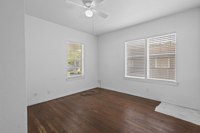 815 N 14th St, Nederland, TX 77627 - unfurnished room with wood finished floors, ceiling fan, and baseboards